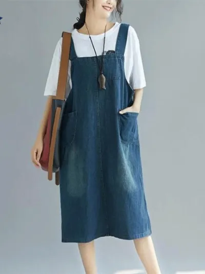 robe-salopette-bleue-canard Μπλε Σαλοπέτες Duck Dungarees