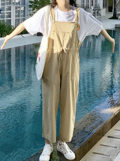 salopette-beige-femme Γυναικεία Padua Vintage μπεζ φόρμα