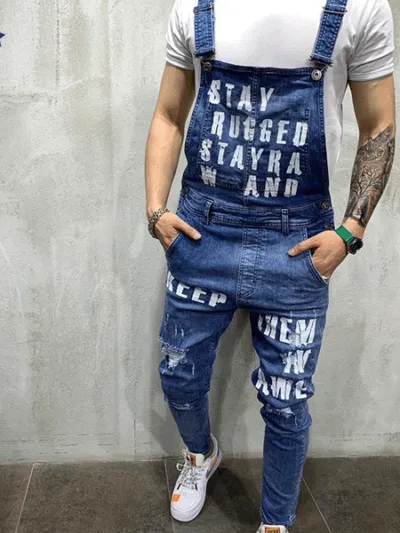salopette-denim-bleu-clair-homme Cidibe® Ανδρική ανοιχτό μπλε τζιν φόρμα
