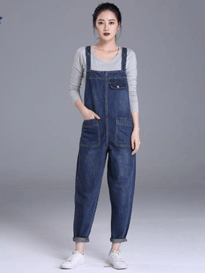 Μεσαίο μπλε Luna Denim Dungarees