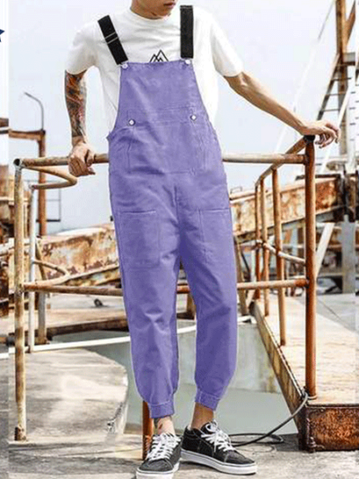 Ανδρική μοβ φόρμα Bib Overalls