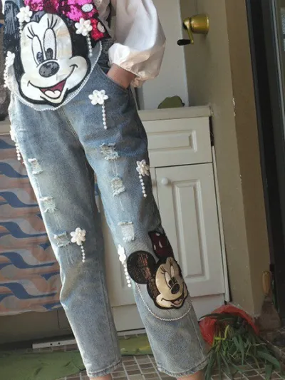 salopette-jean-minnie Φόρμα Minnie Edition Jean τζιν σορτσ