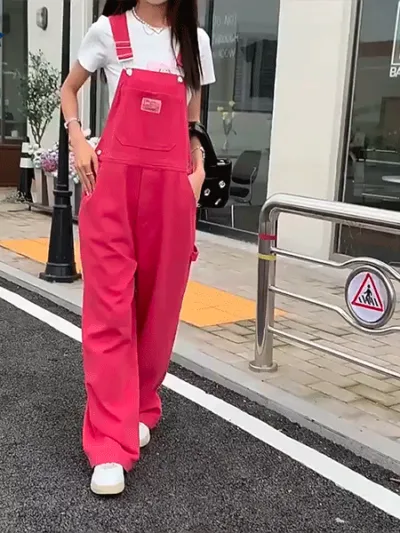 salopette-pink Φόρμα Jean Pink Lina