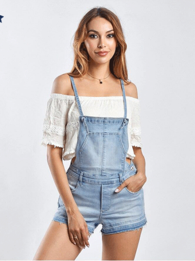 Havana Short Dungarees ασπρη